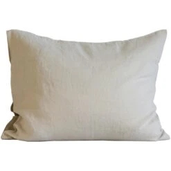 Linen Kussensloop 50x60 Cm Pak Van 2, Warm Grijs