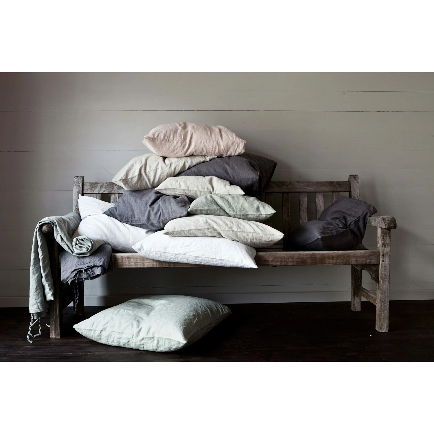 Linen Kussensloop 65x65 Cm, Grijs - Image 3