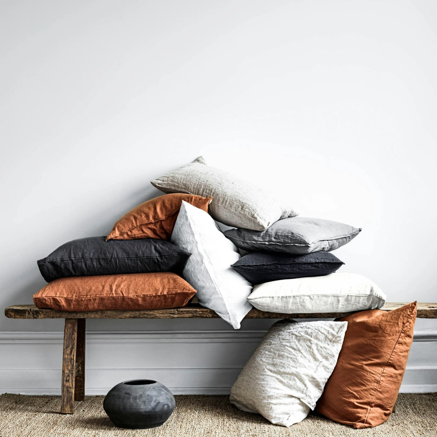 Linen Kussensloop 65x65 Cm, Warm Grijs - Image 4