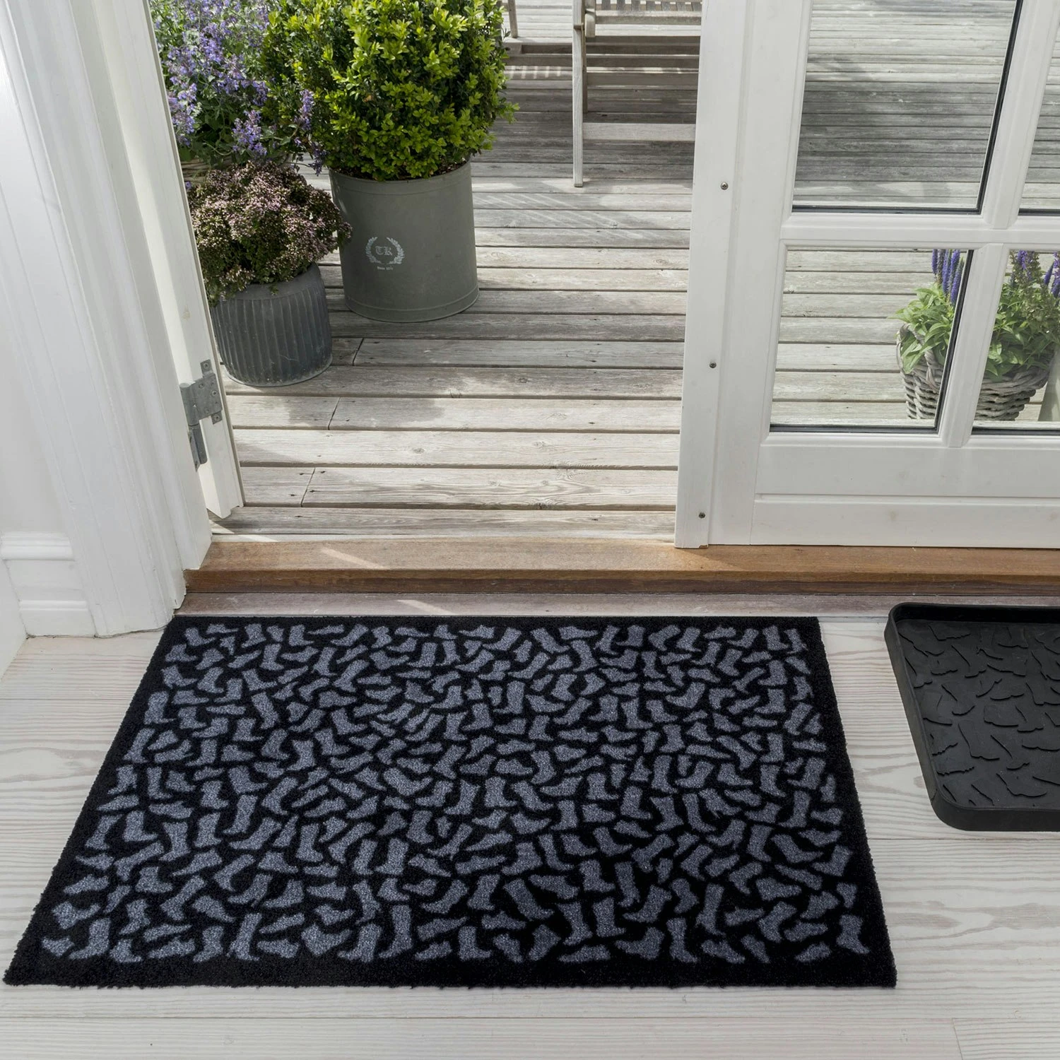 Footwear Doormat 60x90cm, Black/Grey - Image 2