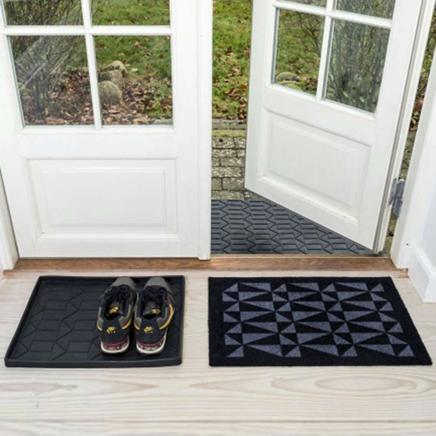 Graphic Doormat 40x60cm, Black/Grey - Image 2