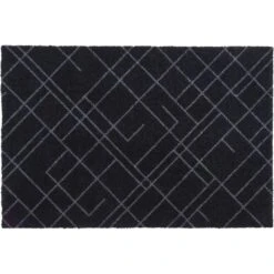 Lines Rug 60x90 Cm, Dark Grey